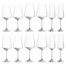 Набір склянок Leonardo Puccini 12шт: біле, червоне вино та шампанське, для посудомийної машини