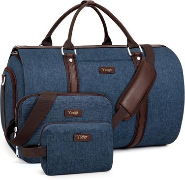 Трансформована сумка-чохол для подорожей: чоловіча та жіноча ручна сумка, велика дорожня сумка з сумкою через плече, 4-частинний набір, 2-в-1, для костюма, сукні, одягу, блакитний колір