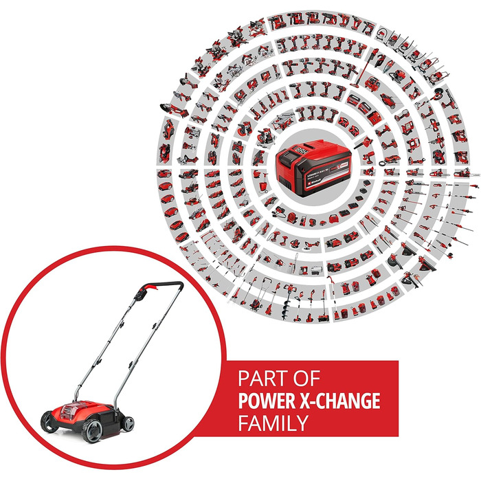 Einhell Cordless Scarifier GC-SC 18/28 Li-Solo Power X-Change (Li-Ion, 18 V, brushless electric motor, 28cm cutting roller, 3-stage working depth adjustment, without battery & without charger)