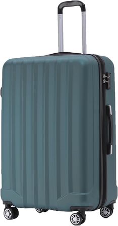 Чемодан BEIBYE TSA з розширюваним об'ємом 2080, валіза для подорожей, міцний корпус, розширювана фуррора (темно-зелений, XL)