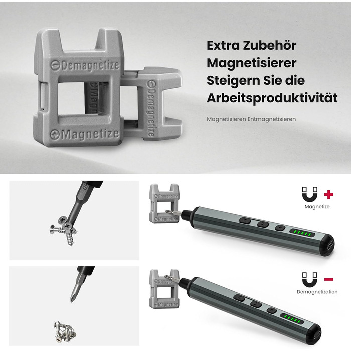 Електрична викрутка KAIWEETS 70 в 1 з 64 бітами S2, 200 RPM - для телефонів, ноутбуків, годинників, камер
