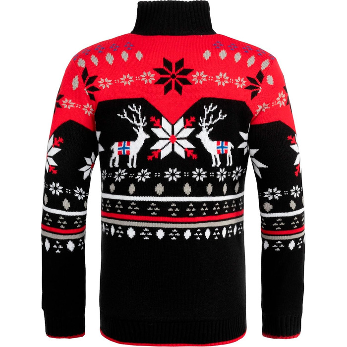 Чоловіча в'язана жилетка Nebuus SVERRE, тепла та практична жилетка (S, чорно-червоний)