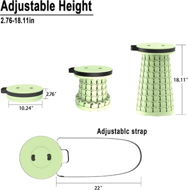 Складний туристичний стільчик-трансформер з карабіном, 280 кг, 26x26x46 см