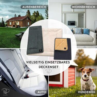 М'яка ковдра для собак Pawz | 2 шт. | 100x70 см | Стильна, міцна, для переноски, подорожей | Підходить для собак та котів