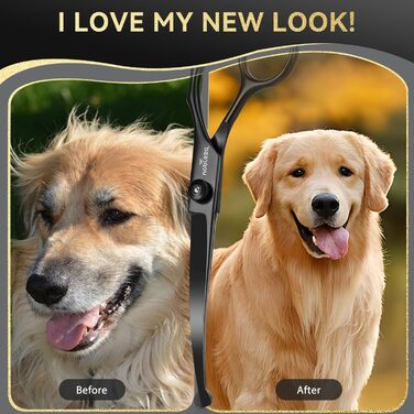 Набір професійних ножиць Nobleza для грумінгу собак та котів, 6 в 1, з нержавіючої сталі 4CR, з гребінцем для догляду за шерстю