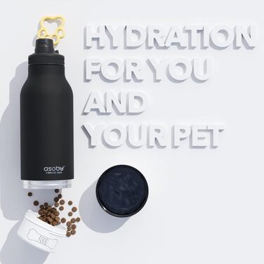 ASOBU Dog Bowl Buddy - миска для собак з нержавіючої сталі, чорна