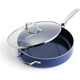 Пан з антипригарним покриттям Blue Diamond Diamantstruktur 28 см/4,3 л з кришкою (індукція, сумісна з духовкою)