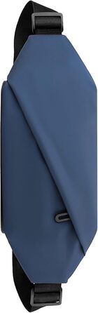 Чоловіча/Жіноча бананка з PU шкіри, водонепроникна, для спорту, подорожей, бігу, трекінгу, стильна темно-зелена (темно-синя, велика)