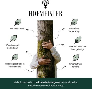 HOFMEISTER® Bath Brush with soft natural bristles, made of pear wood, 44 cm length, Made in Germany