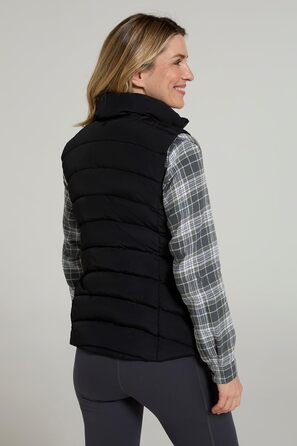 Жіночий жилет Mountain Warehouse Opal з утеплювачем - легка терможилетка, кишені на блискавці, водовідштовхувальний, чорний (40)