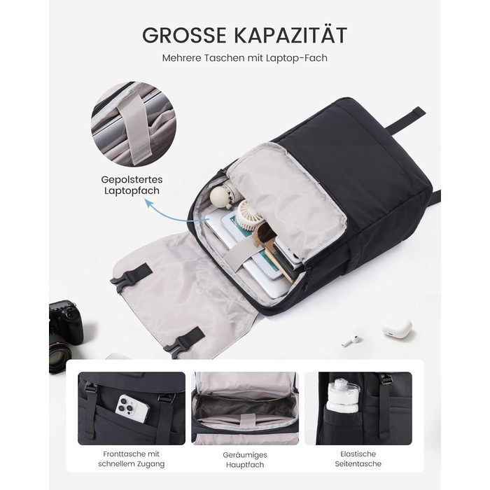 LOVEVOOK Рюкзак для ноутбука 15.6 дюймів, жіночий/чоловічий, для підлітків, універсальний, водонепроникний, для школи, університету, подорожей, роботи, зелений, бежевий, чорний, білий