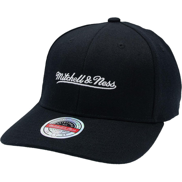 Кепка Mitchell & Ness Script Logo з логотипом, червона snapback, унісекс, для чоловіків, жінок, дітей, регульований розмір, чорно-біла