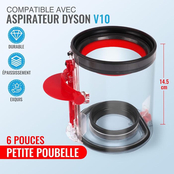 Dyson V10 Motorhead Dust Container Replacement Part - 969509-02