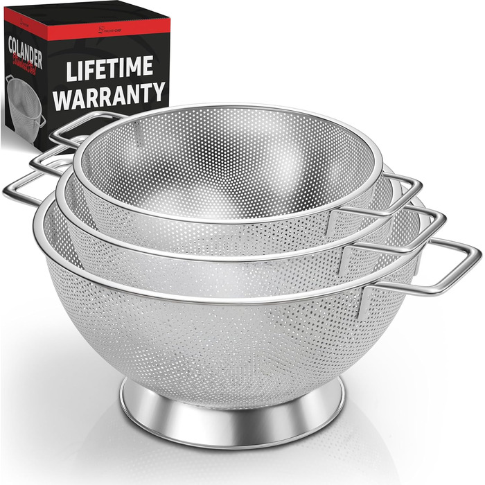 Ситечко для кухні PriorityChef Premium з нержавіючої сталі, набір (3/4/5 Qt)