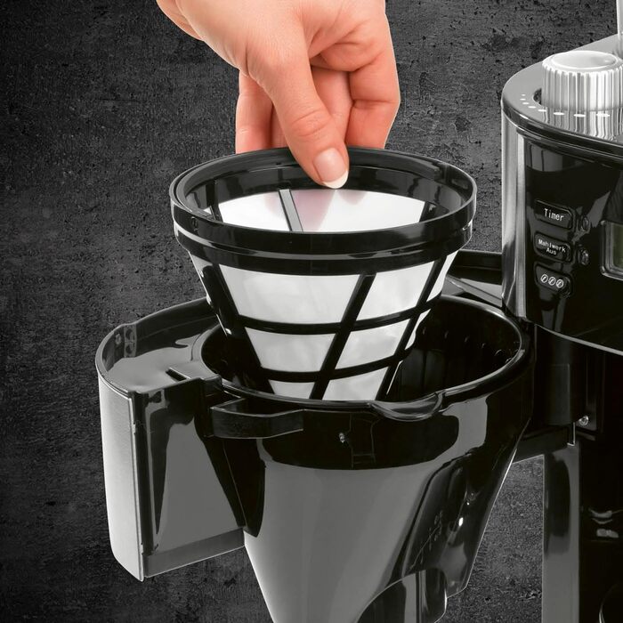Кавоварка Barista чорна, 1,5 л, з автоматичним ввімкненням