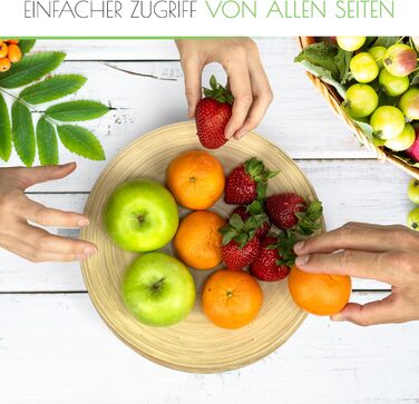 Натуралік: Двоярусна етажерка для фруктів з бамбука - Натуральне зберігання