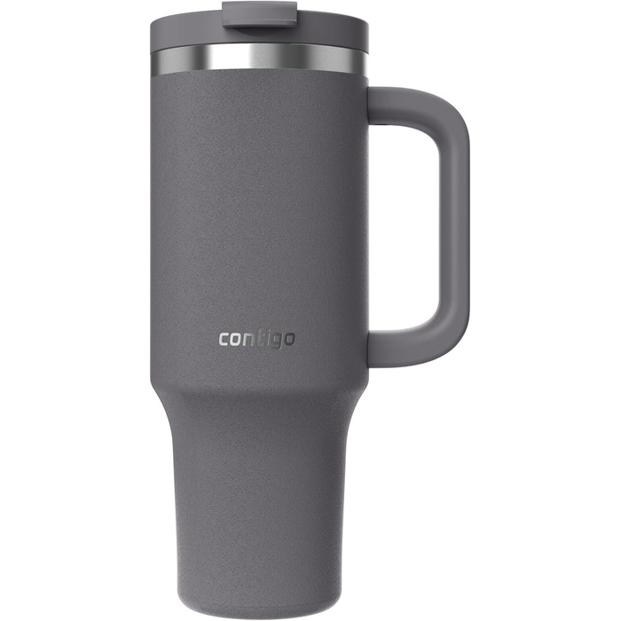 Contigo Streeterville Thermos Flask 1200 ml with Handle and Straw | Insulated Stainless Steel Thermos Drinking Bottle with Lid | Keeps Drinks Cold for 29 Hours | Travel Mug | Thermos Mug | BPA-Free