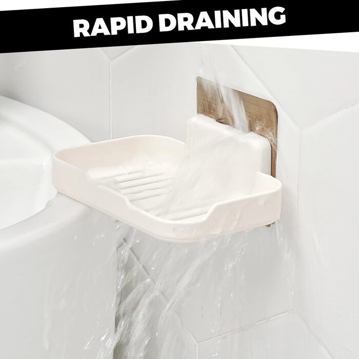 Настінний тримач для мила (2 шт.), без свердління, з швидким стоком, ABS-пластик, для кухні та ванної кімнати