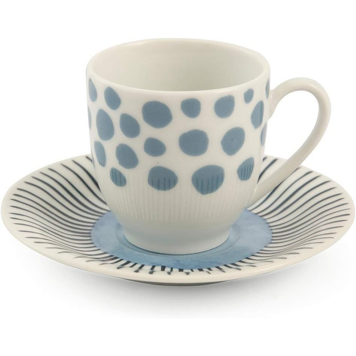 Villa d'Este Home Tivoli, Marea Espresso cups with saucer, set of 6