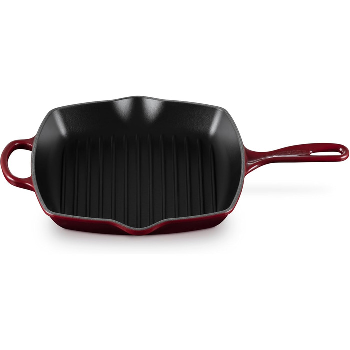 Сковорода-гриль Le Creuset Signature, чавунна, квадратна, 26 см, для всіх типів плит, індукція, 2,86 кг, Chambray