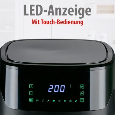 Фритюрниця Alpina Heißluft XXL (6л) з цифровим дисплеєм: для 4-6 осіб, 80-200°C, таймер до 2 годин, 1800W