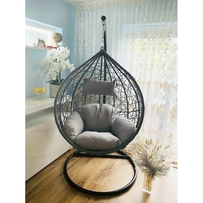Підвісне крісло-гойдалка Bluegarden, 105 см, витримує до 120 кг