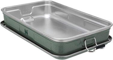 Stanley Useful Classic Box 1.2L - Dishwasher Safe - Stainless Steel Lunchbox - Stackable Sandwich Box - BPA-Free - Secure Closure, Hammered Green, Hammertone Green