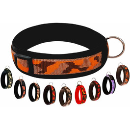 Нашийник для собак BuddyPack широка та м'яка пов'язка з неопрену, всі розміри, кольоровий (XXS (29-34 см), світло-коричневий-помаранчевий-темно-коричневий)