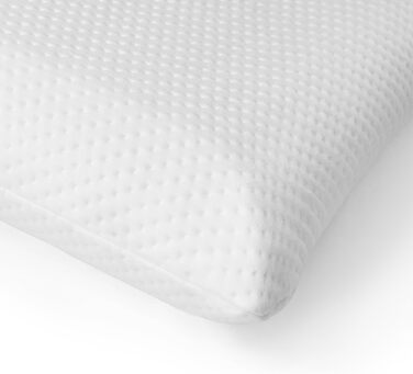 Mr. Sandman Ergonomic Pillow 40x80, Neck Pillow with 2 Pillowcases, Visco Pillow perfectly suitable for stomach sleepers, back sleepers, and side sleepers, Memory Foam Pillow