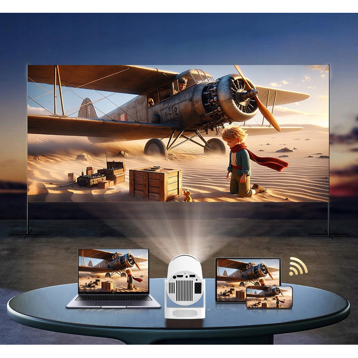 Портативний LED-проектор Xinowy HY300 Pro HiFi (нова версія), білий