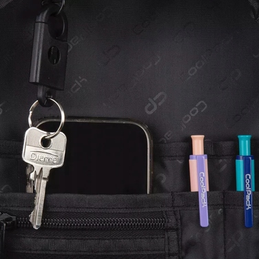 Багатовідсінковий шкільний рюкзак CoolPack, червоний, багатоколірний, 29 л