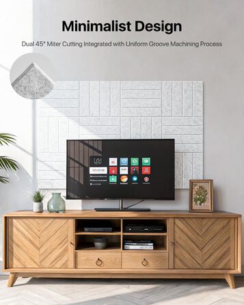 Акустичні панелі Soundsbay самоклеючі для шумоізоляції, поліестер, 30×30×0.9 см, світло-сірі (12 шт) — звукопоглинаючі плити для стін