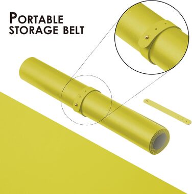 Підкладка під стіл Leder - антиковзаюча PU підкладка та килимок для миші для офісу та дому - органайзер та аксесуари для столу (Лимонний колір, 90см x 43см)