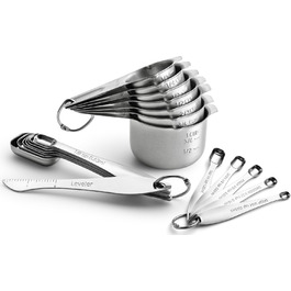 Набір мірних ложок та склянок Spring Chef з нержавіючої сталі (14 шт.)