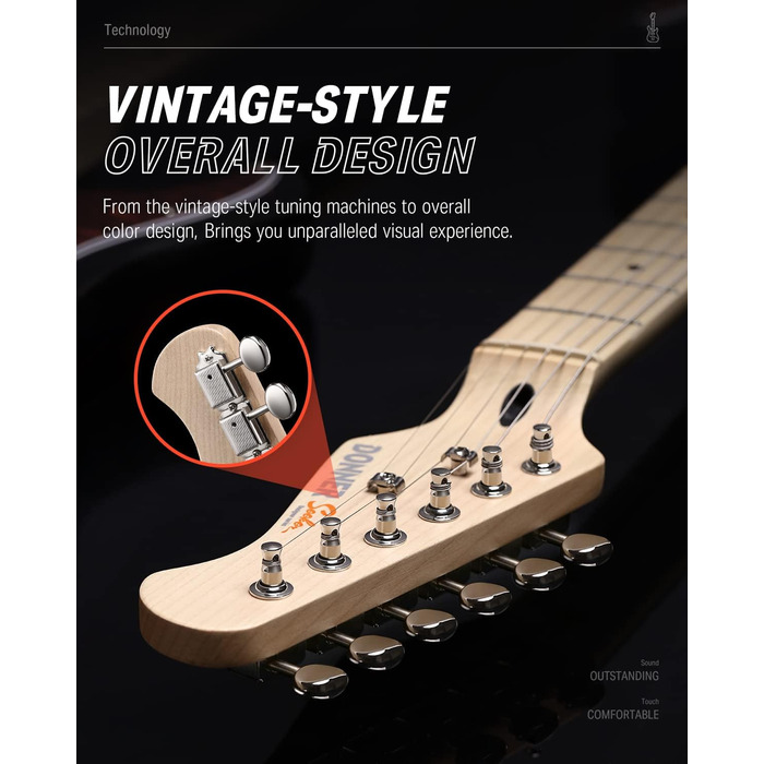 Електрогітара Donner DST-152S Sunburst: Початковий набір з підсилювачем, сумкою та аксесуарами