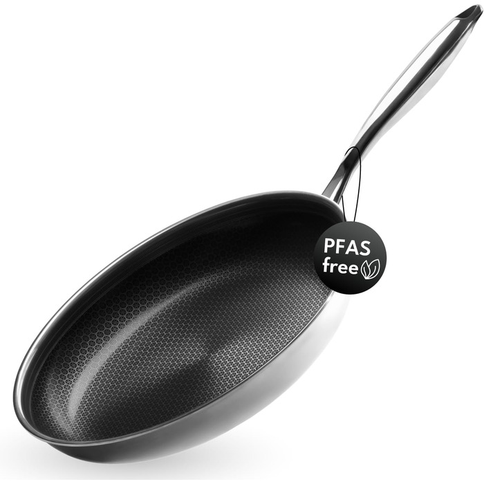Сковорода Onyx Cookware з антипригарним покриттям | 32 см | Для всіх типів плит (індукція) | Без PFOA | Нержавіюча сталь/Алюміній