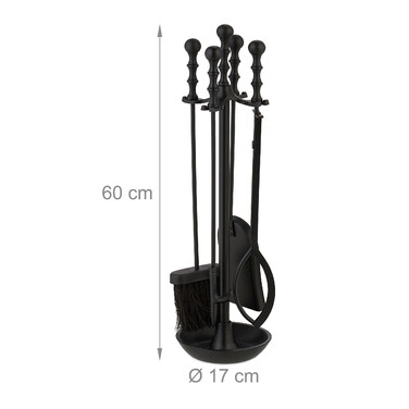 Relaxdays 5-Piece Fireplace Set