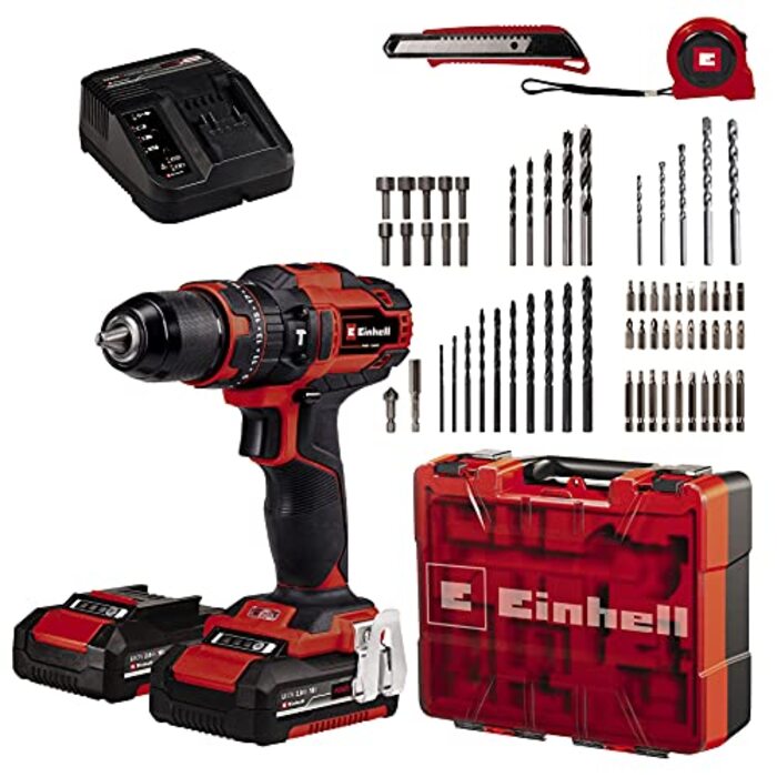 Ударний дриль-шурупокрут Einhell TE-CD 18/40 Li-i +64 (2x2,0Аг)