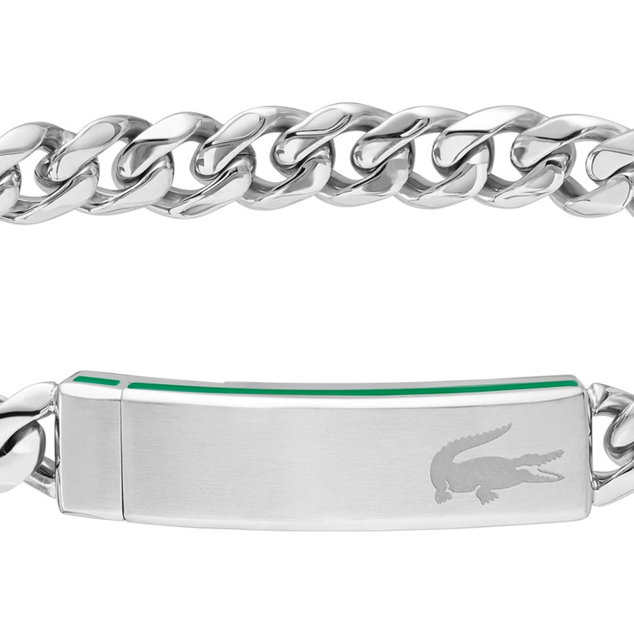 Браслет Lacoste BASELINE чоловічий срібний або чорний - стильний аксесуар