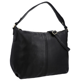 Сумка Gusti Shopper Leder Hannah - жіноча шкіряна сумка-шопер через плече, чорна