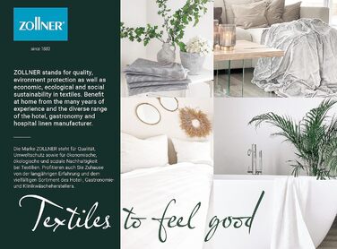 Zollner Topper Mattress Protector 140x200 cm (other sizes available), Elastic band, White