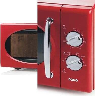 Мікрохвильова піч DOMO DO3125 Retro, 25L, 900W, білий (червоний)