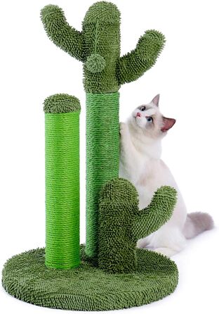Kratzbaum Kaktus, creative cat tree design, 3 post set, green, L - 42 * 68.5cm, AY405-HZ-L-66GN-B
