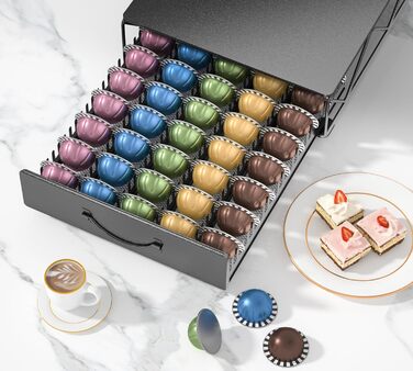 Тримач для капсул кави Nespresso Vertuo та Dolce Gusto на 50 капсул, металевий, для Nespresso машина (Vertuo 40)