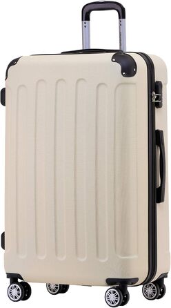 Набір валіз Beibye Hartschalen з ручкою-телескопом (M-L-XL) - темно-зелений, кремовий