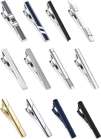 Затискач для краватки YADOCA 10-12 шт. Slim, набір для бізнесу, подарункова коробка