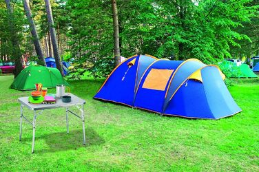 Складний стіл Camp Active алюмінієвий 75x55x60 см сріблястий з регульованими ніжками