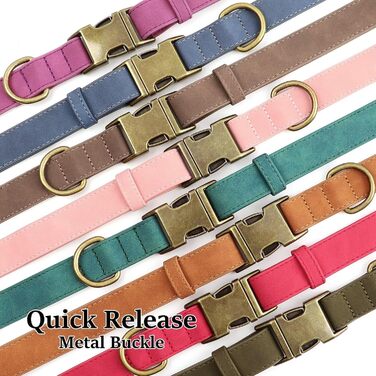 Шлейка для собак Didog з м'якої шкіри, міцна, з надійною застібкою, регульована, для середніх та маленьких собак, блакитна, розмір M (13-21 см)