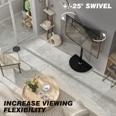 Adjustable TV Stand for 32-65 inch LED LCD OLED TVs - Swivel & Height Adjustable, up to 40kg, Cable Management
