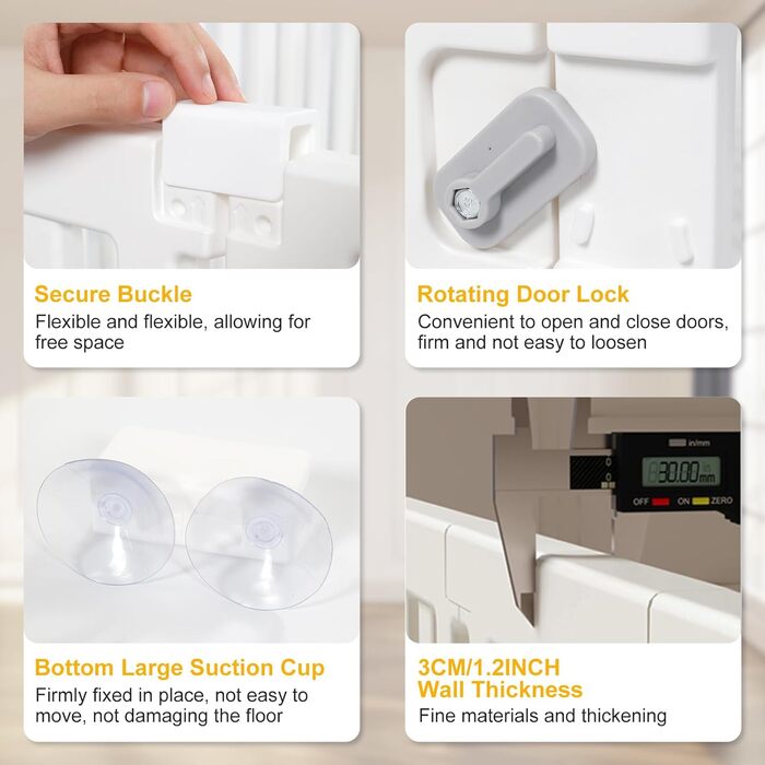 Клітка-вигул для цуценят та собак CEIEVER, 186x126x75 см, біла